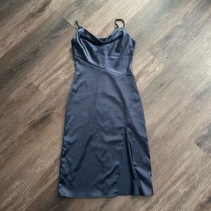 Chic Midnight Blue Midi Dress